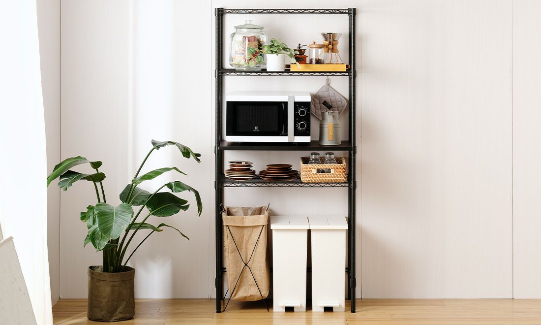 4段のスチールラック | ルミナスクラブショップ