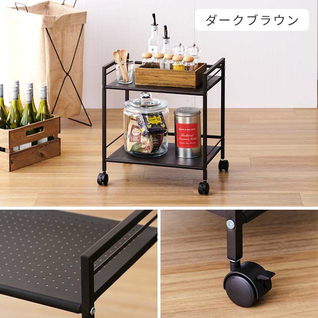 キッチンラック 幅45cm 2段 ワゴン おしゃれ 幅43×奥行29.5×高 キッチンラック 幅45cm 2段 ワゴン おしゃれ 幅43×奥行29.5×高