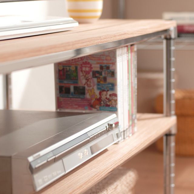テレビ台 幅76cm 3段 ルミナスレギュラー スチールラック 幅76