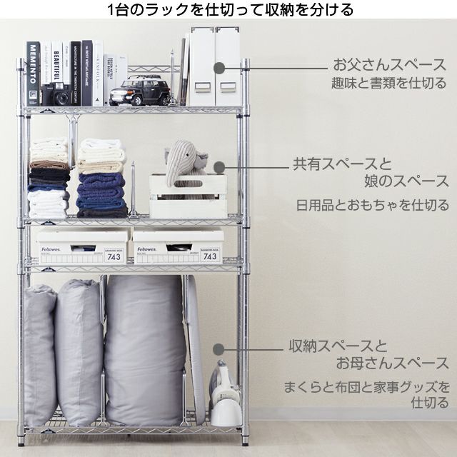 間仕切り ディバイダー ルミナス スチールラック 25DB