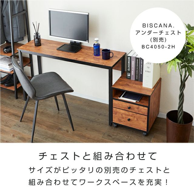 デスク 幅120cm ビスカーナ 幅120×奥行40×高さ71cm BC1270-DS