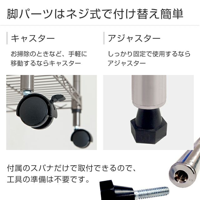 スチールラック 幅60cm 4段 ルミナスブラック 幅59.5×奥行34.5 スチールラック 幅60cm 4段 ルミナスブラック 幅59.5×奥行34.5