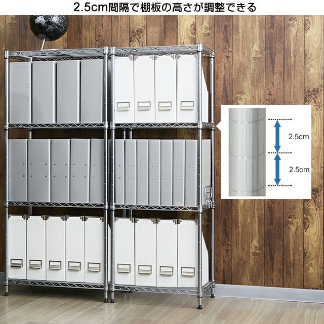 スチールラック 幅80cm RFL-844 50kg/段 H1200xW800xD400 4段