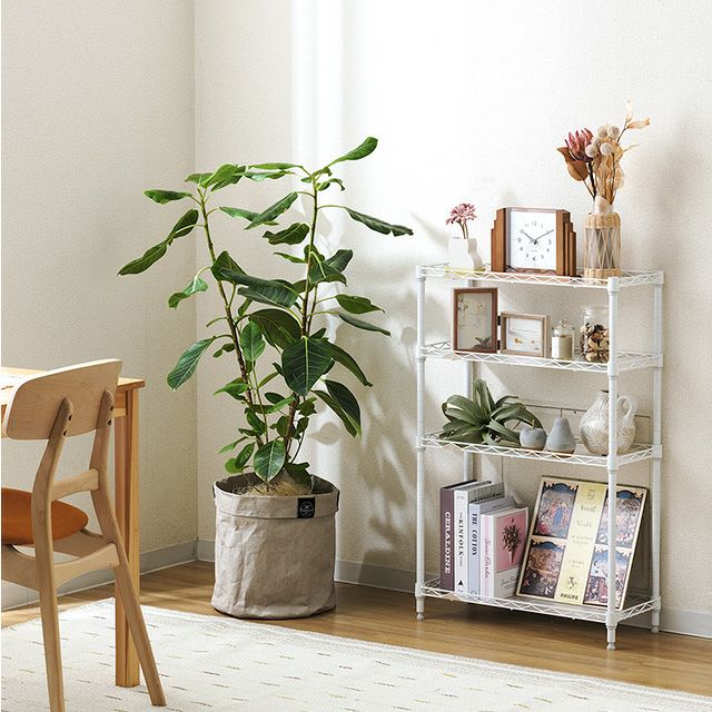 Luminous 収納ラック 幅81cm 高さ調整可能 Luminous キッチンラック スリム 幅20cm 5段 ルミナスラテ ホワイト 白