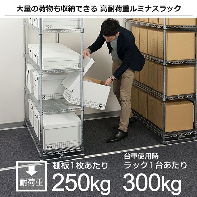 luminous ルミナス 純正品 スライドレールユニット 台車 滑車 4セット ラック用台車 奥行46cm対応 スライドレールユニット ルミナス
