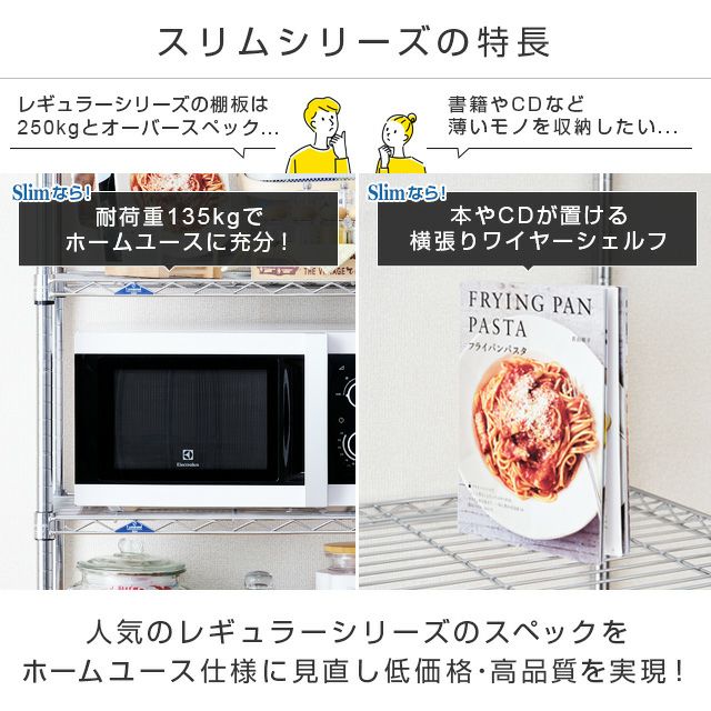 スチールラック 幅120cm 4段 ルミナススリム スチールラック 幅