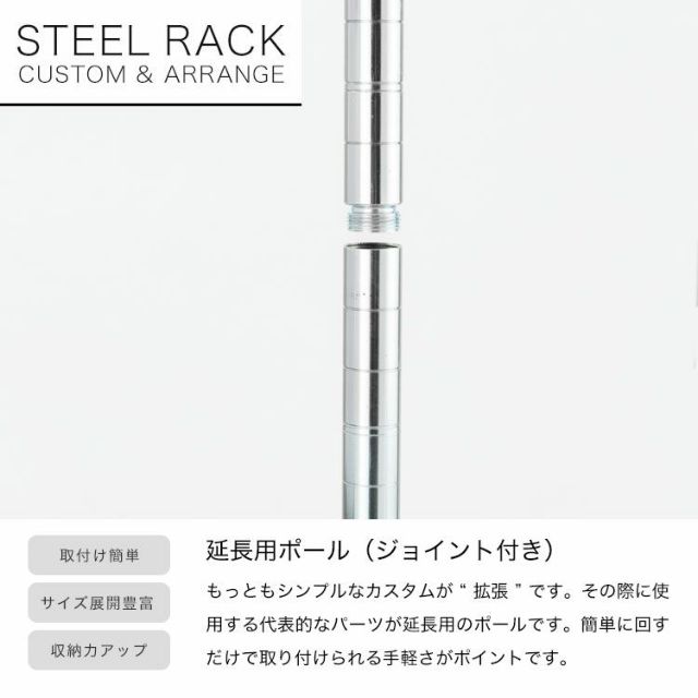 スチールラック 幅45cm 4段 ルミナスレギュラー 幅46×奥行46×高