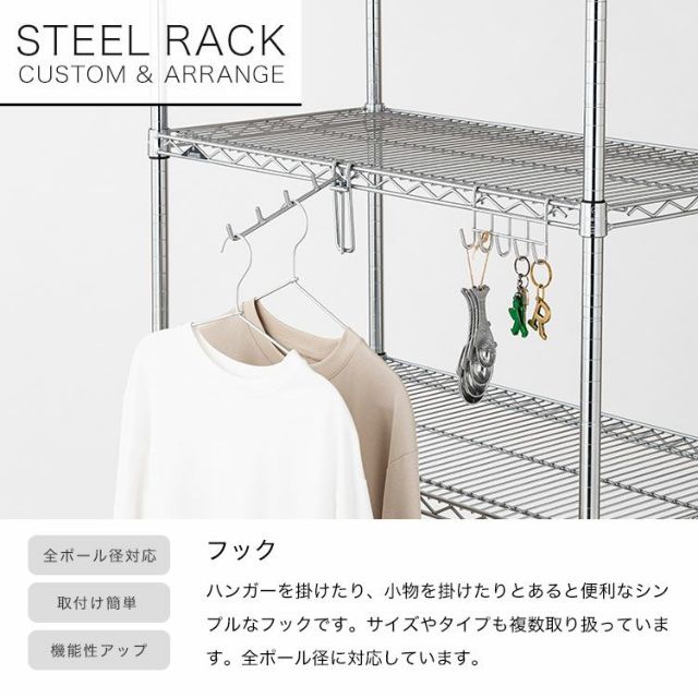 スチールラック 幅75cm 3段 ルミナスレギュラー 幅76×奥行46×高さ95.5