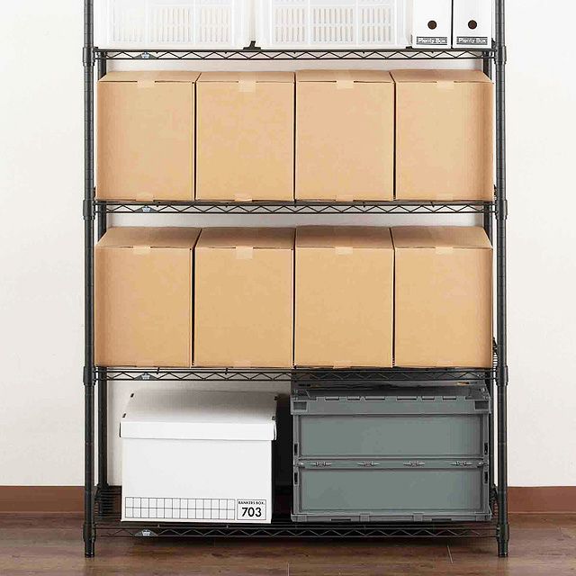 スチールシェルフ 幅41×奥行41cm ルミナスノワール スチールシェルフ