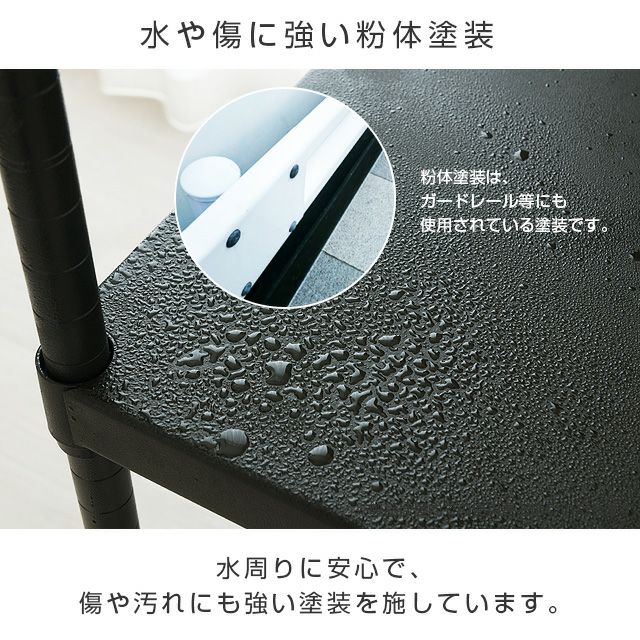 ソリッドシェルフ 幅81×奥行41cm ルミナスノワール スチールシェルフ