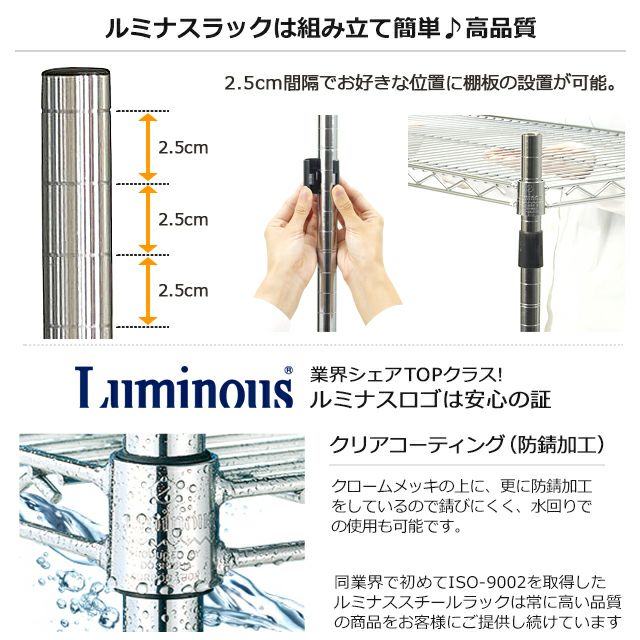 クロムメッキ 店舗什器 ポール8本バー5本
