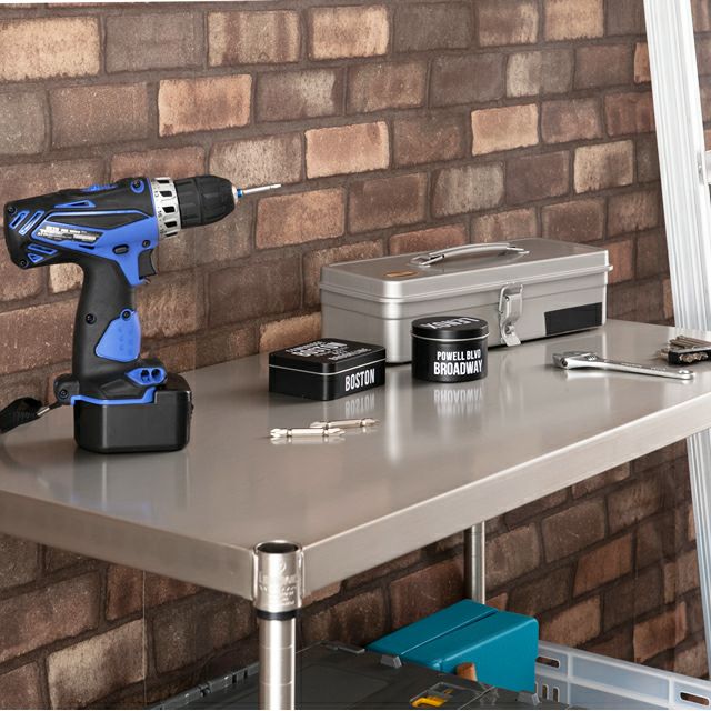 ソリッドシェルフ 幅121.5×奥行46cm ルミナスプレミアム スチール