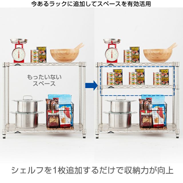 スチールシェルフ 幅61×奥行46cm ルミナスプレミアム スチールラック