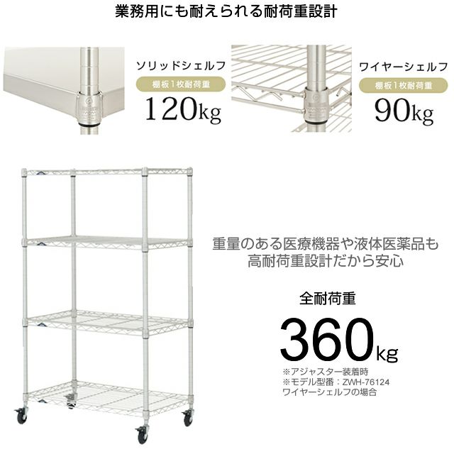 スチールシェルフ 幅61×奥行46cm ルミナスプレミアム スチールラック