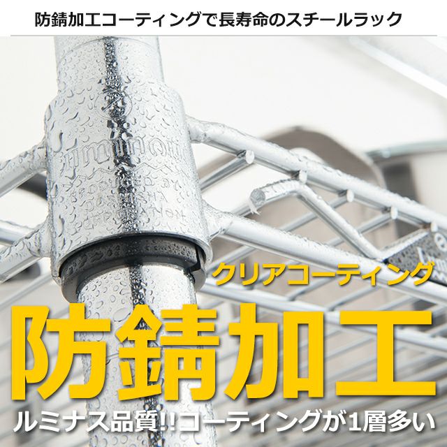 スチールシェルフ 幅79.5×奥行24.5cm ルミナスライト スチールラック