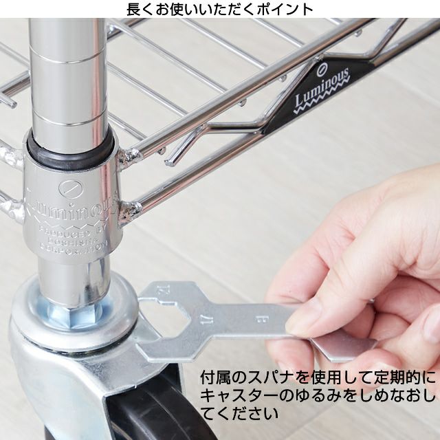ゴムキャスター ルミナス スチールラック ポール径25mm用パーツ