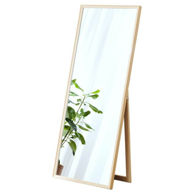 NGI MR ST60　スタンドミラー　ナチュラル　60㎝ スタンドミラー 幅60cm 鏡 姿見 全身鏡 幅60×奥行40×高さ150cm