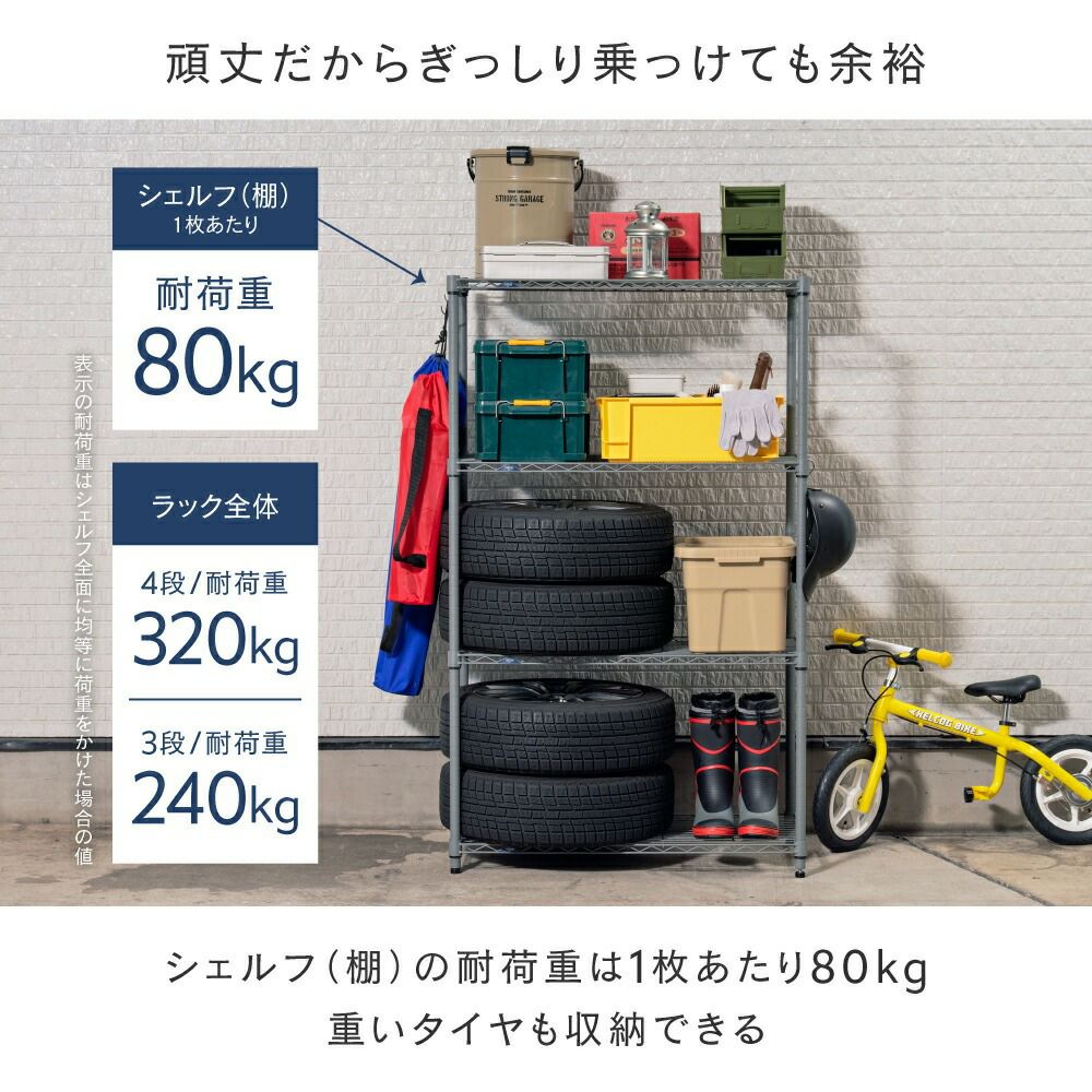 スチールラック 幅90cm 3段 幅91.5×奥行46×高さ90cm ルミナスEX グレー