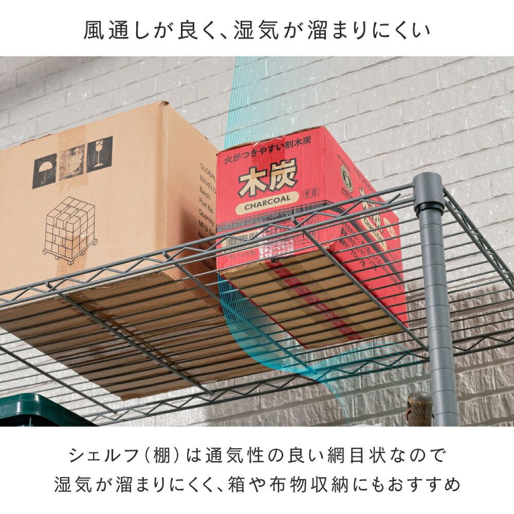 スチールラック 幅120cm 4段 幅121.5×奥行46×高さ151cm ルミナスEX